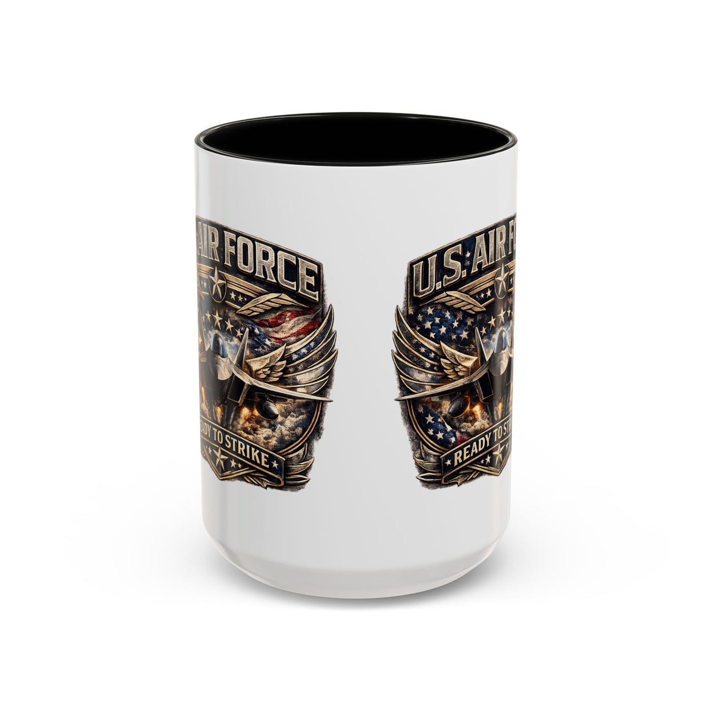 U.S. Air Force Accent Coffee Mug — "Ready to Strike" Military Aviation Gift