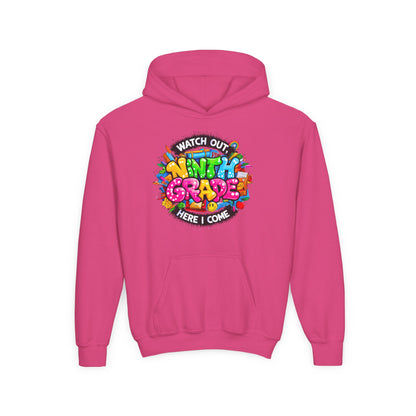 Kids' 4th Grade Hoodie – "Watch Out 4th Grade Here I Come" Colorful Back-to-School Sweatshirt