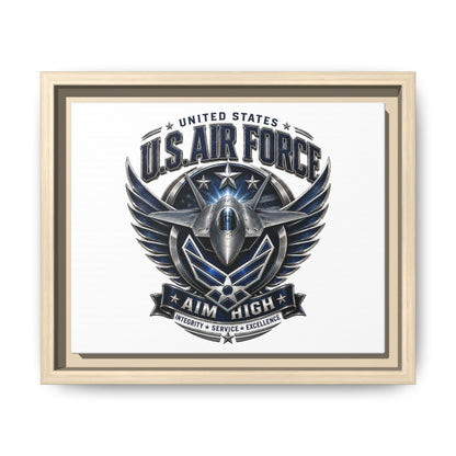 U.S. Air Force 'Aim High' Framed Canvas Print