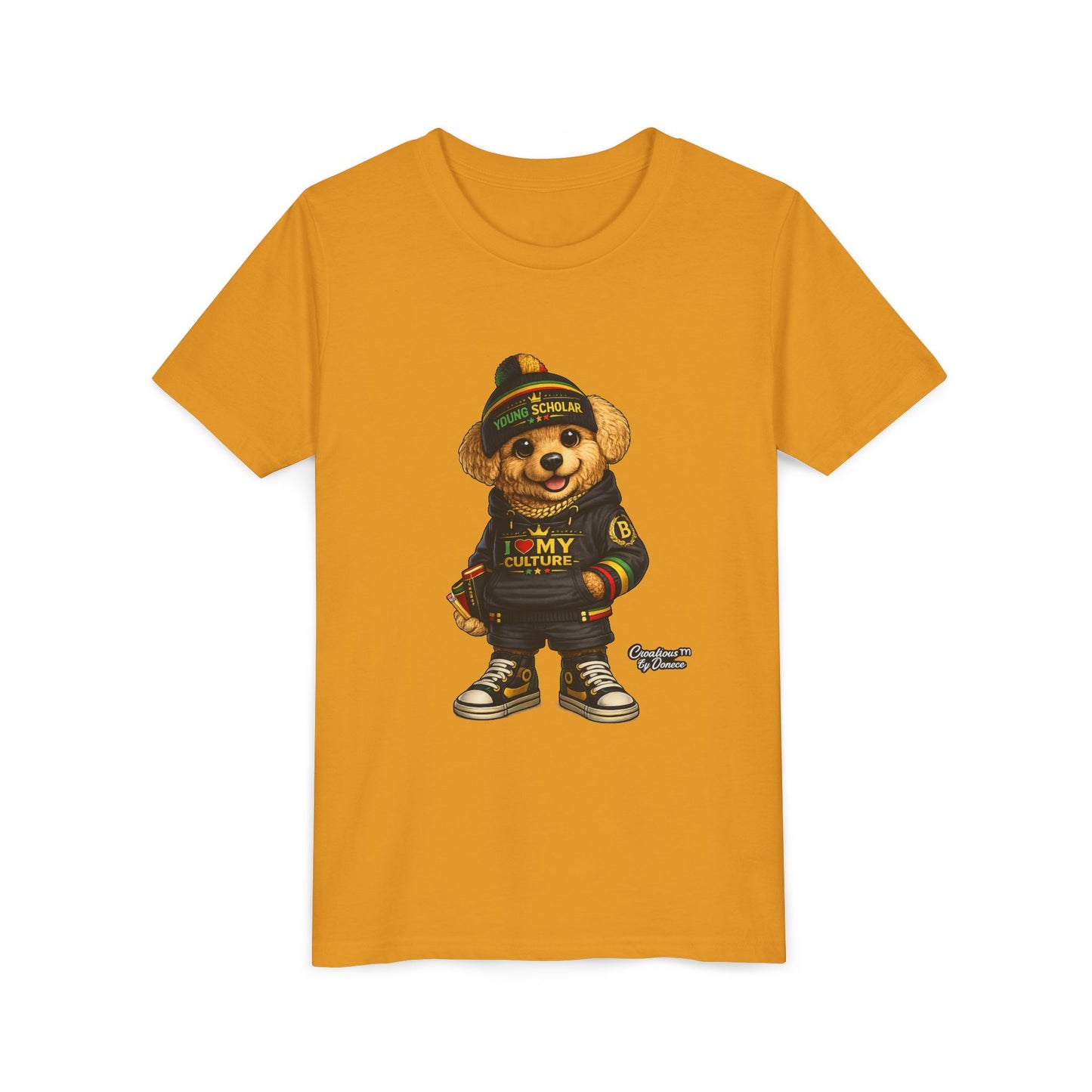 Youth Bear Graphic Tee – "I Love My Culture" Urban Streetwear