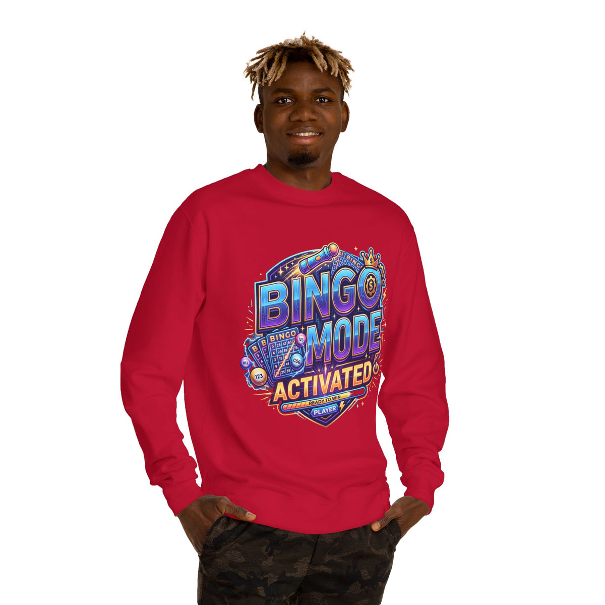 Bingo Mode Activated Sweatshirt — Fun Gamer/Player Bingo Crewneck