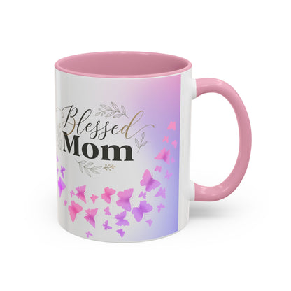 Blessed Mom Butterfly Mug — Colorful 11oz/15oz Ceramic Gift for Mother's Day