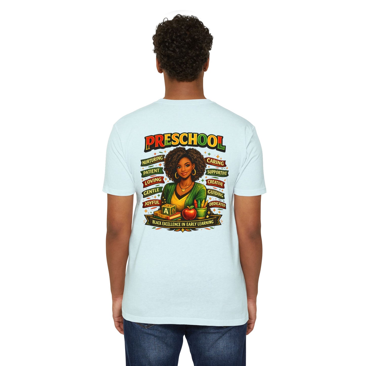 Preschool Teacher T-Shirt – "Black Excellence in Early Learning" Graphic Tee
