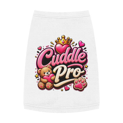 Cuddle Pro Pet Tank Top — Cute Teddy & Heart Dog/Cat Tee