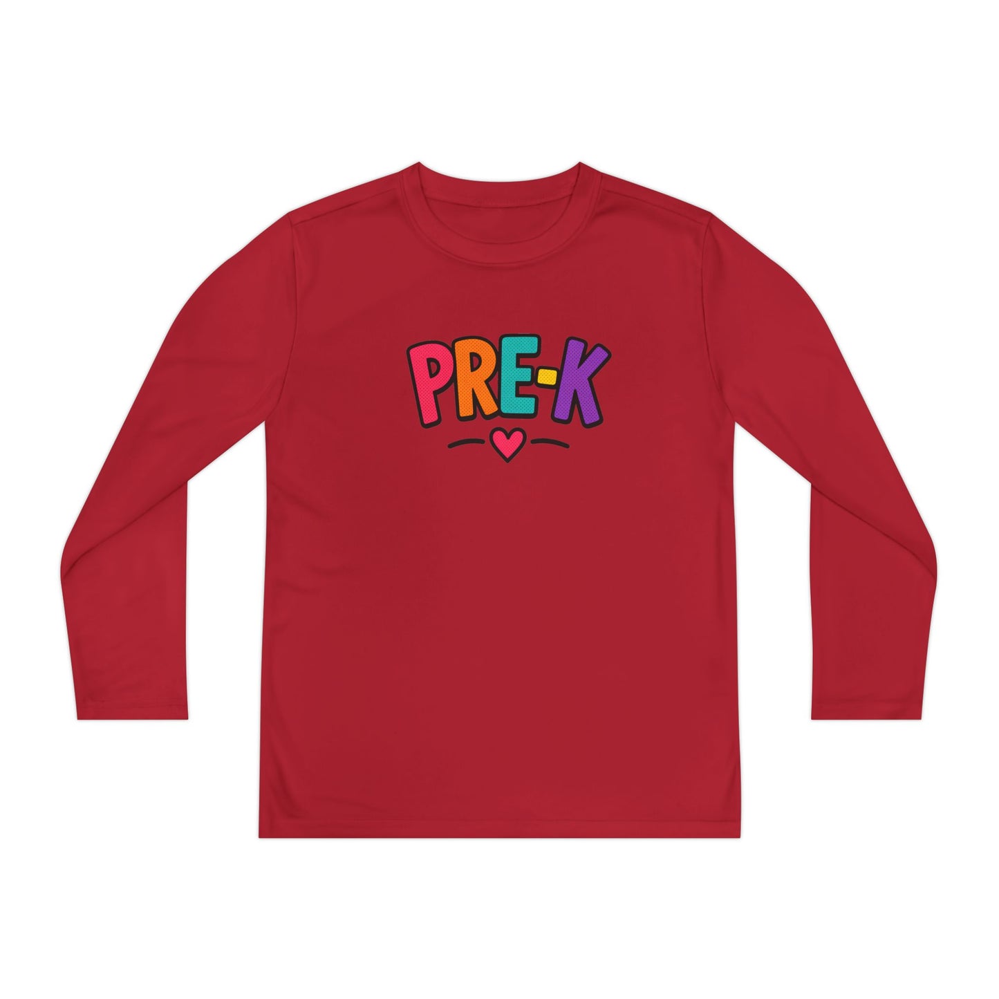 Pre-K Kids Long Sleeve Tee — Colorful Cute PreK Shirt for Preschoolers