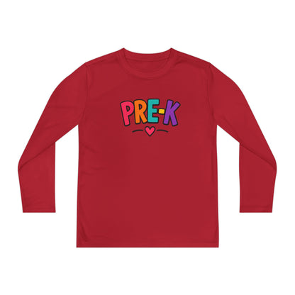 Pre-K Kids Long Sleeve Tee — Colorful Cute PreK Shirt for Preschoolers