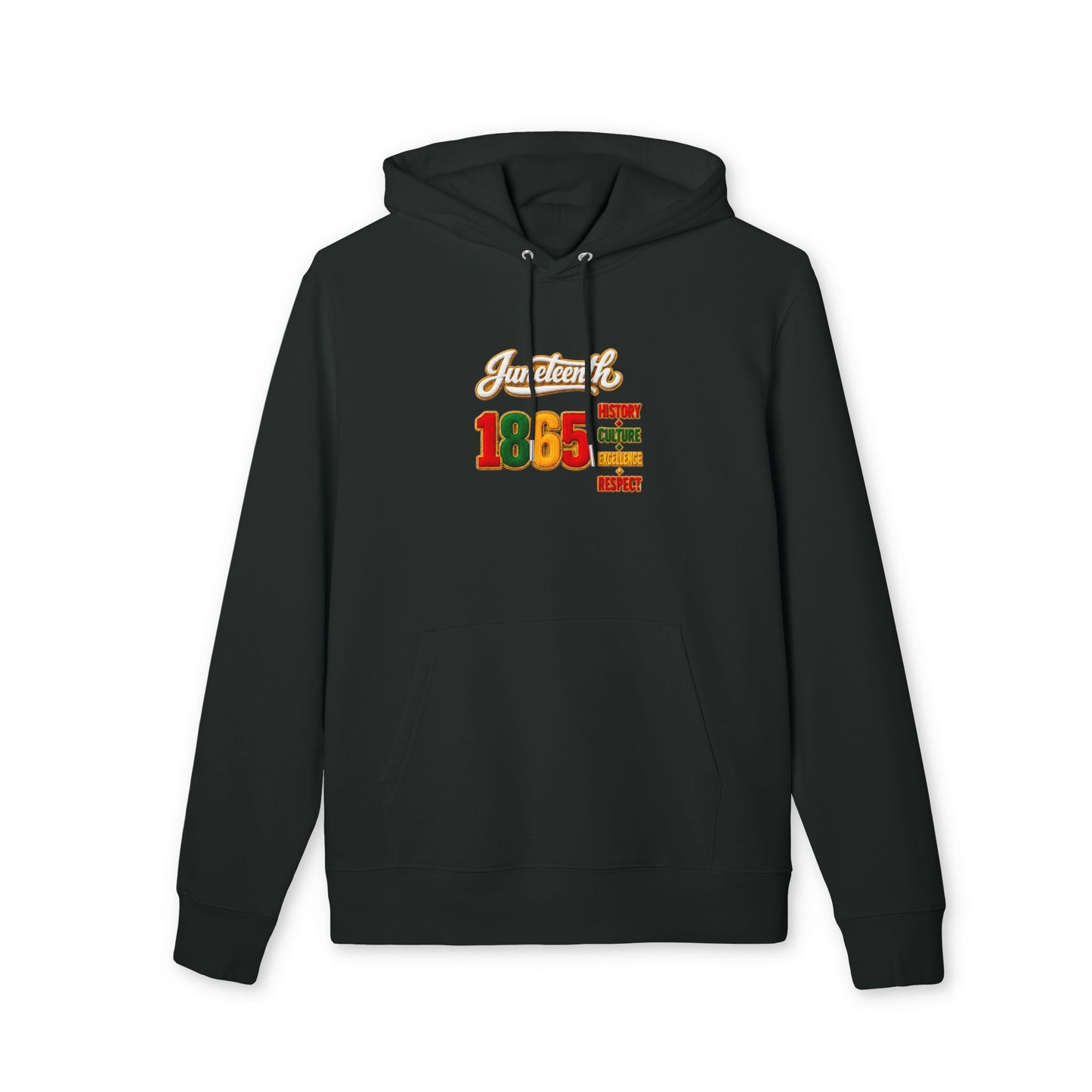 Juneteenth 1865 Hoodie — History, Courage, Resilience, Respect Pullover