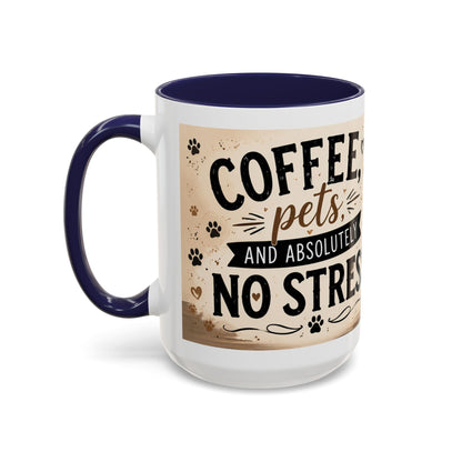 Dog and Cat Coffee Mug – "Best Friends, Best Life" Accent Tea Cup (11/15oz)