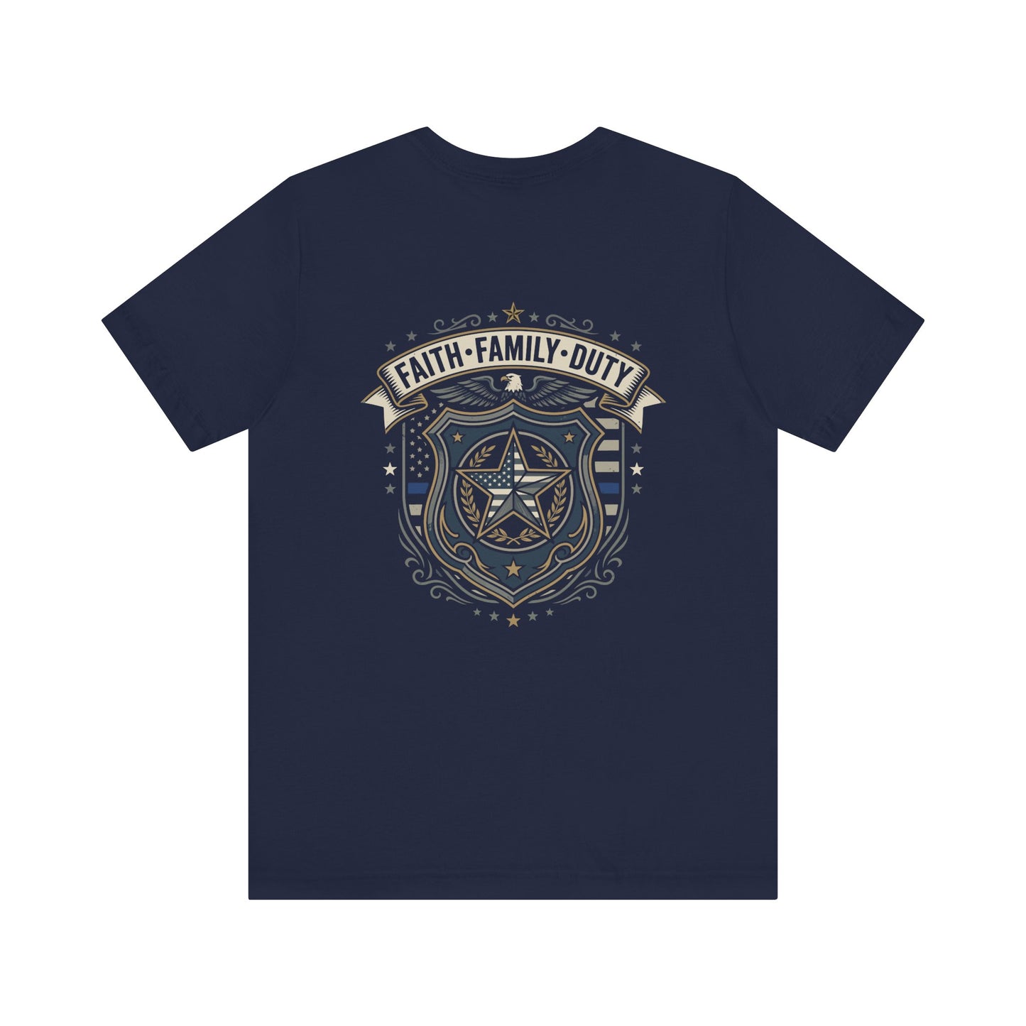 Police Badge Shield T‑Shirt — "Faith • Family • Duty" Graphic Tee