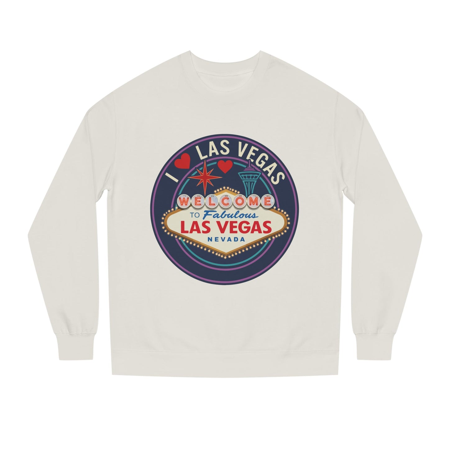 Las Vegas Welcome Sign Sweatshirt – Retro "I  Las Vegas" Crewneck