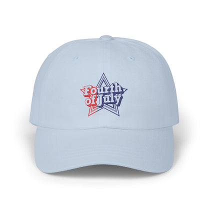 Fourth of July Star Dad Cap - Patriotic Embroidered Baseball Hat