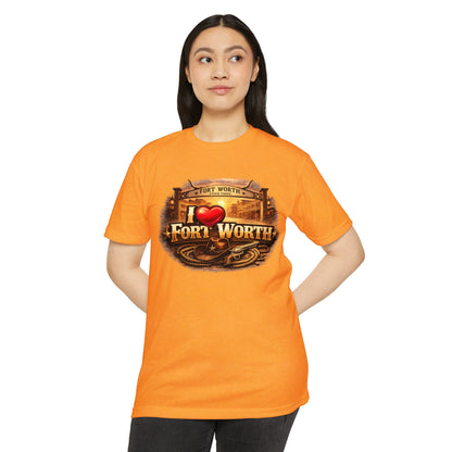 I  Fort Worth Graphic T-Shirt — Vintage Texas City Souvenir Tee