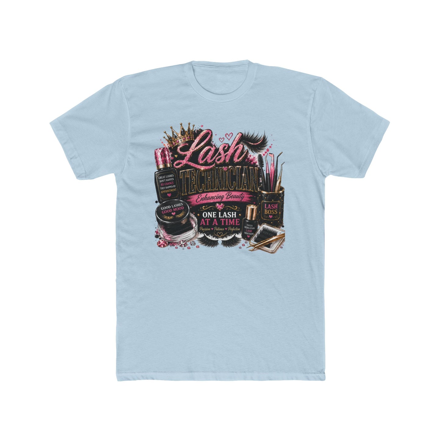 Lash Artist Crew Tee – “One Lash at a Time” Beauty Tools Graphic T-Shirt