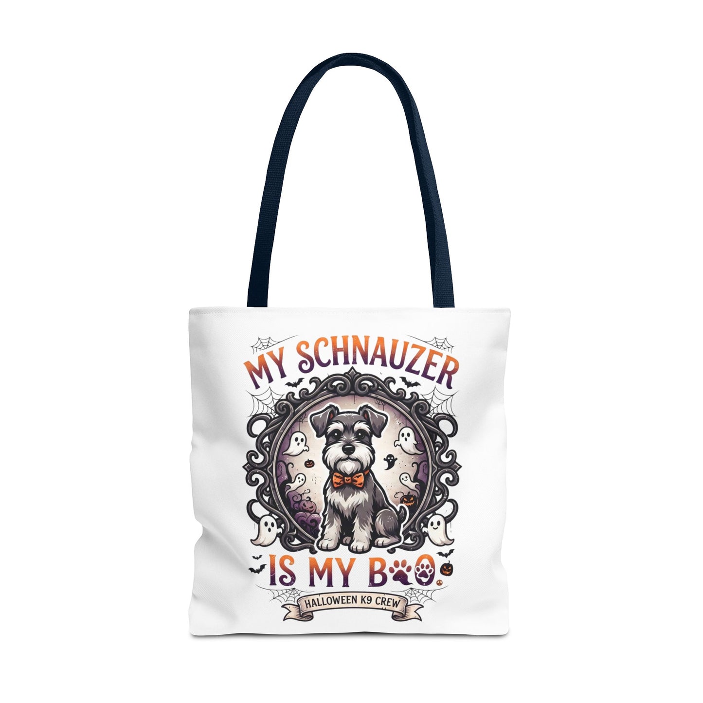 Halloween Schnauzer Tote Bag - "My Schnauzer Is My Boo" Cute Dog Halloween Gift
