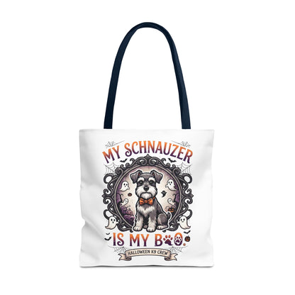 Halloween Schnauzer Tote Bag - "My Schnauzer Is My Boo" Cute Dog Halloween Gift