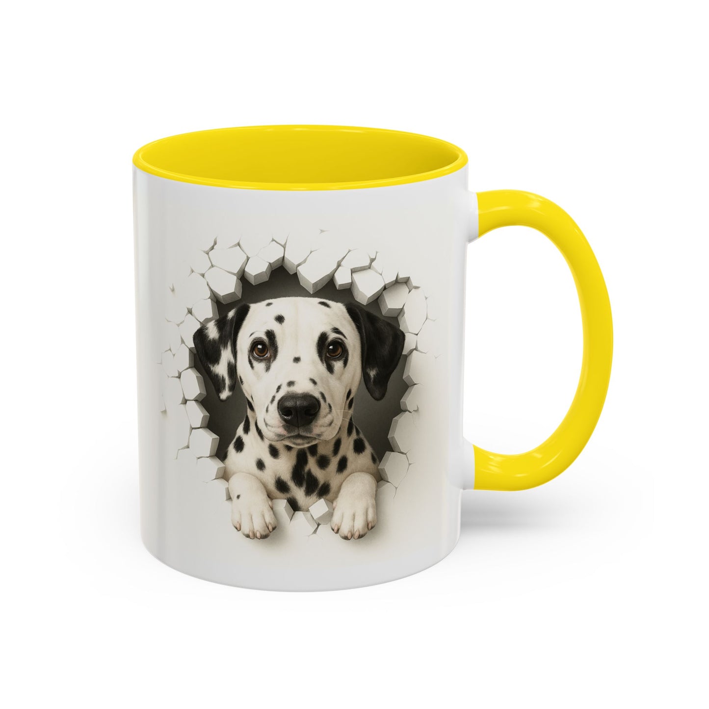 Dalmatian Peekaboo Accent Coffee Mug - Cute Dog Lover Gift (11/15oz)
