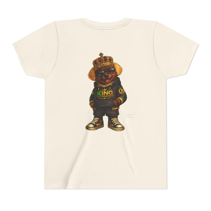 Youth Tee — 'Lil King' Crowned Bear Graphic Shirt