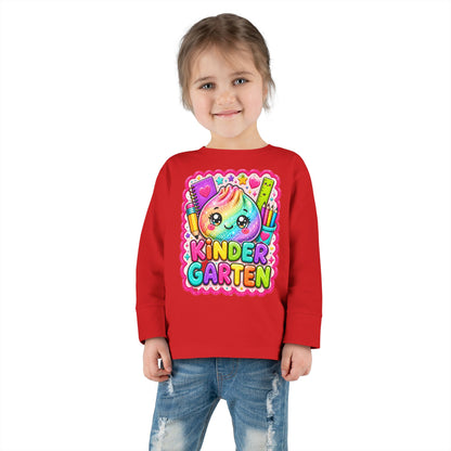 KinderGarten Cute Rainbow Character Toddler Long Sleeve Tee