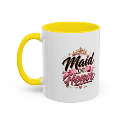 Maid of Honor Accent Coffee Mug — Bridal Party Gift (11/15oz)