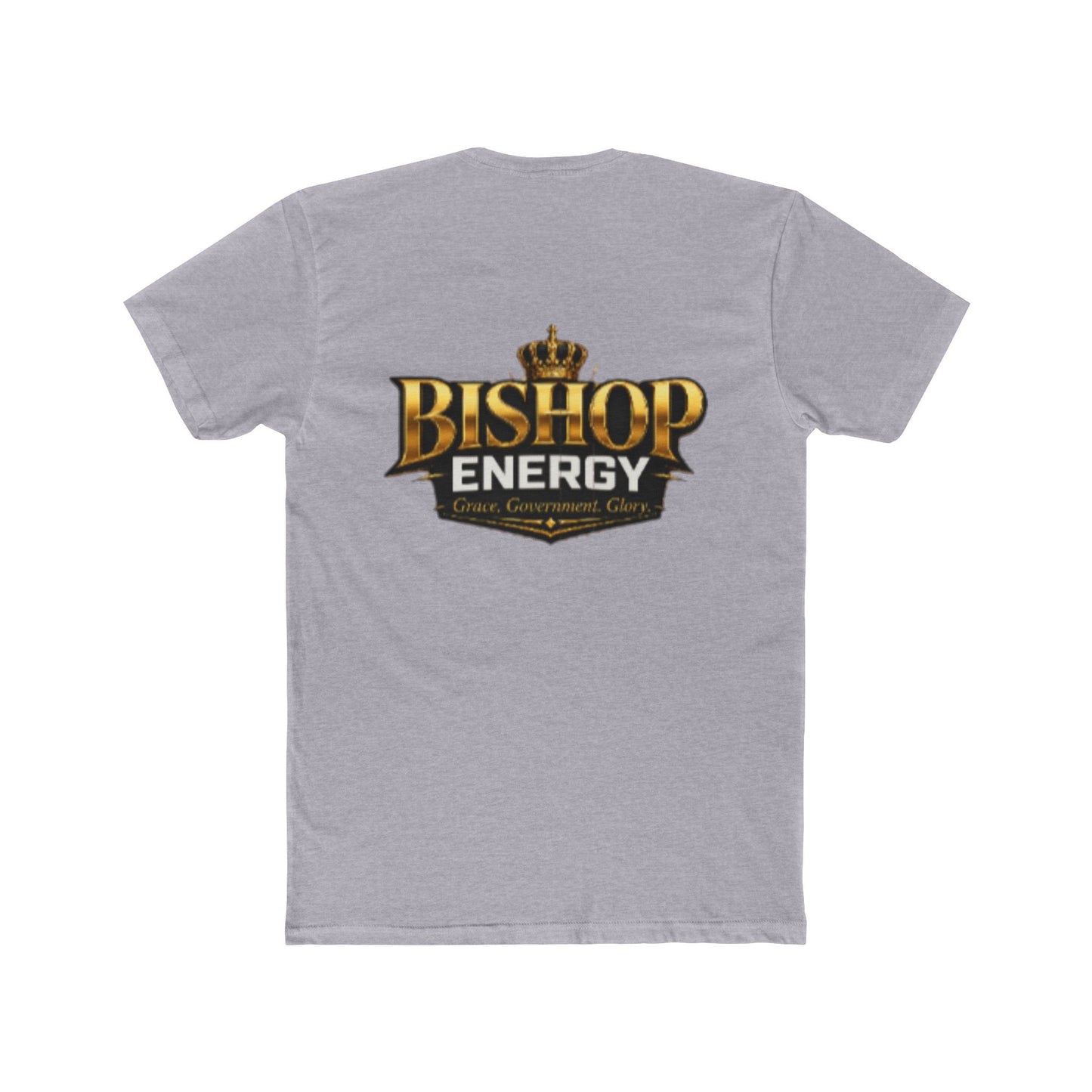 Bishop Energy Graphic Tee — Bold Gold Crown Logo T-Shirt