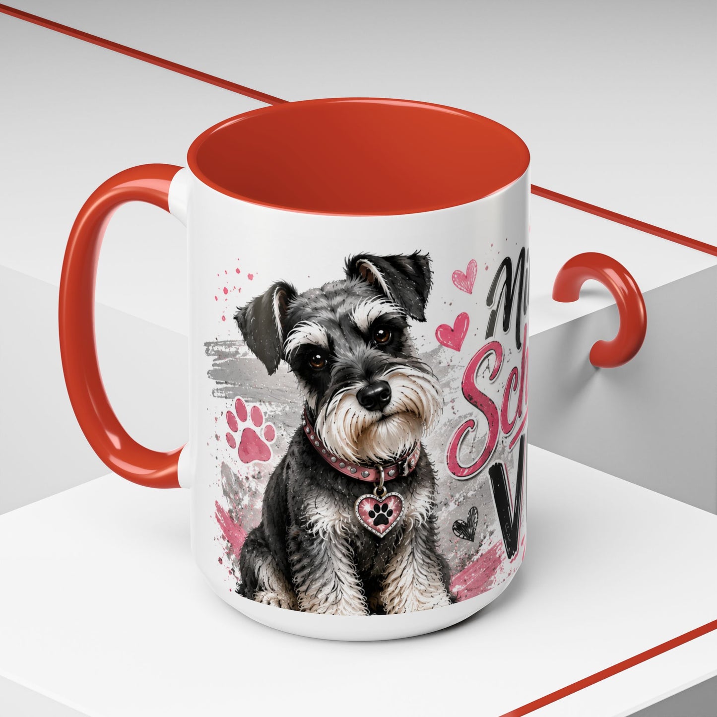Miniature Schnauzer Vibes Accent Coffee Mug – 11/15oz
