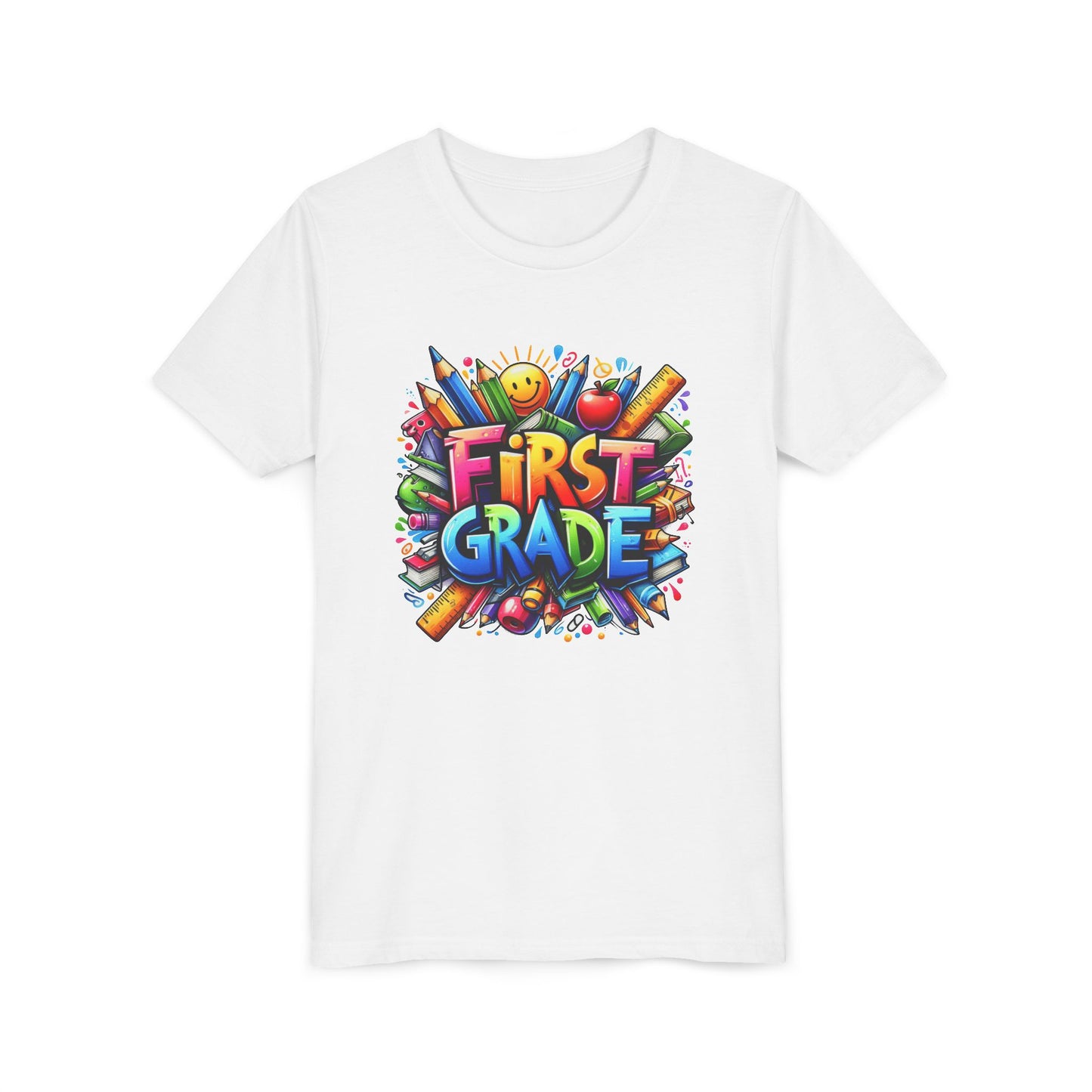 First Grade Kids Tee — Colorful Back-to-School Shirt for Boys & Girls