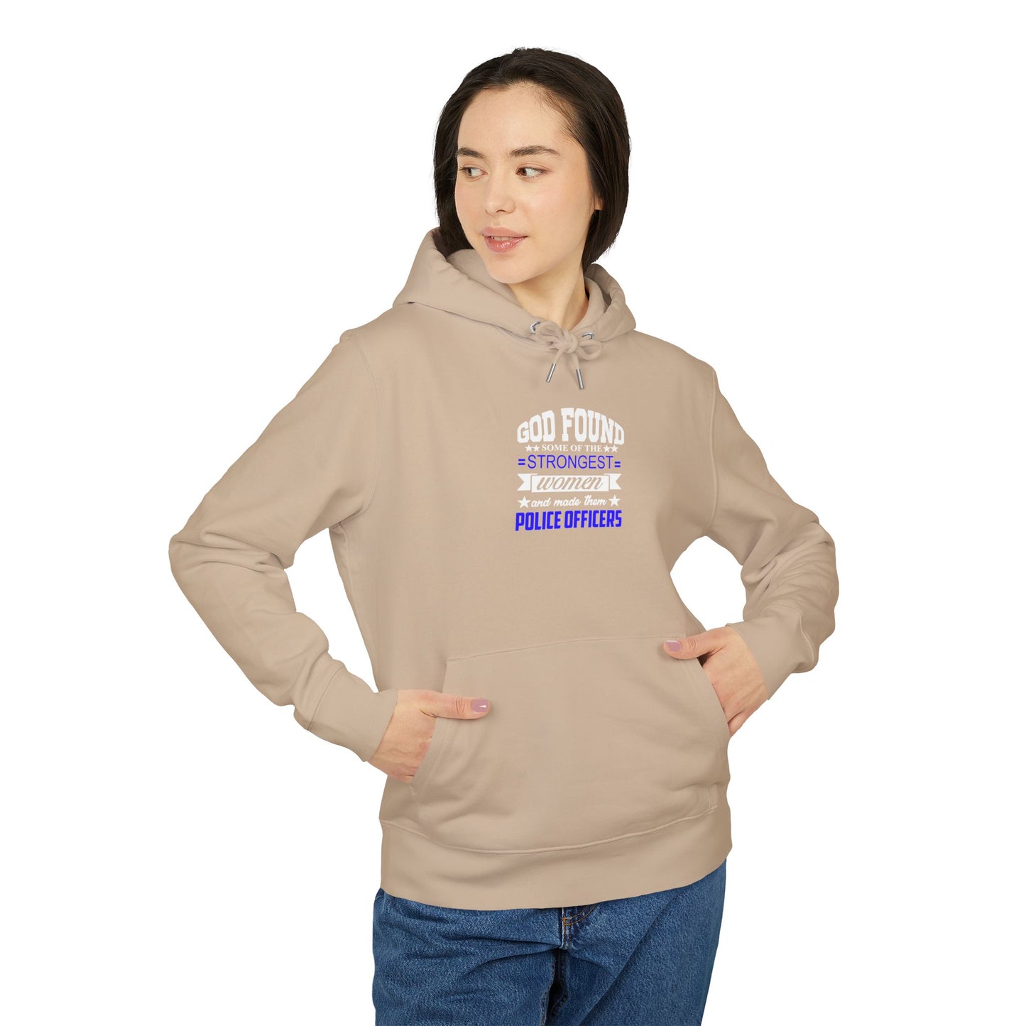 God Found the Strongest Women Police Officers Hoodie - Inspirational Thin Blue Line Pullover