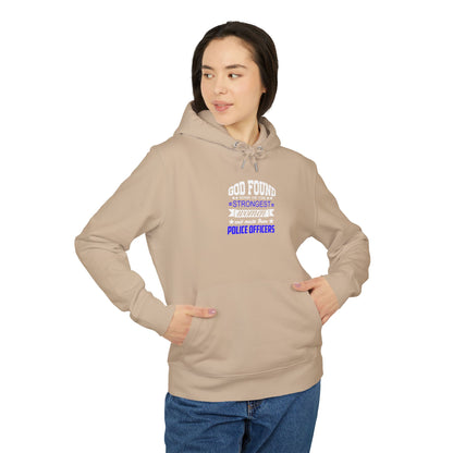 God Found the Strongest Women Police Officers Hoodie - Inspirational Thin Blue Line Pullover