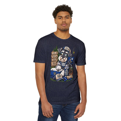 Schnauzer Dad T-Shirt – Fishing & Camping Dad Graphic Tee