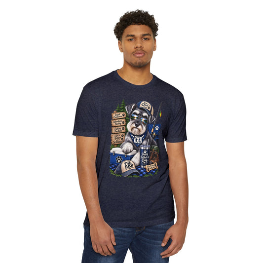 Schnauzer Dad T-Shirt – Fishing & Camping Dad Graphic Tee