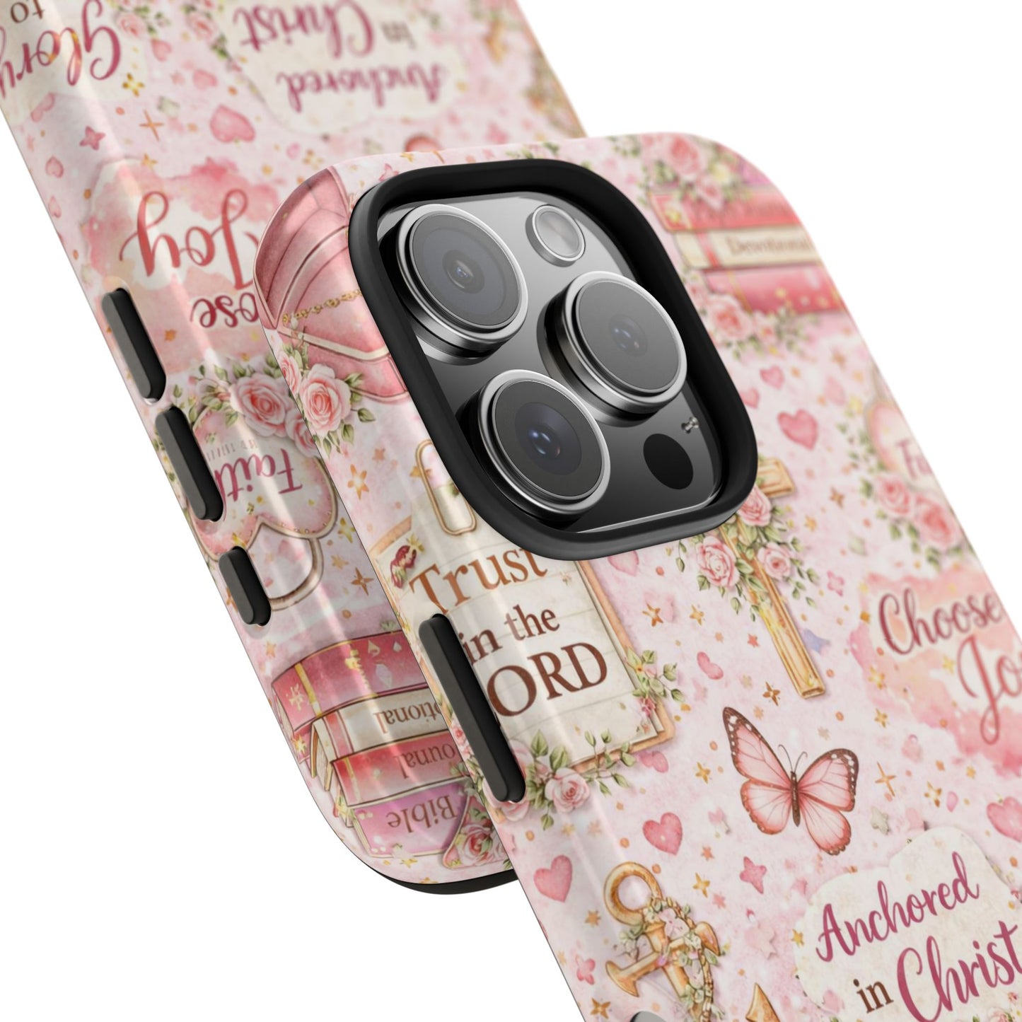 Anchored In Christ Phone Case | Christian floral iPhone Case