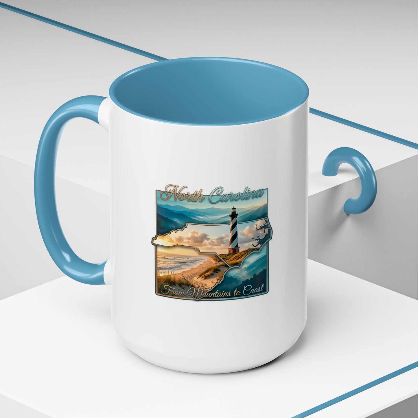 Coastal Lighthouse Coffee Mug – From Mountains to Coast Accent Mug