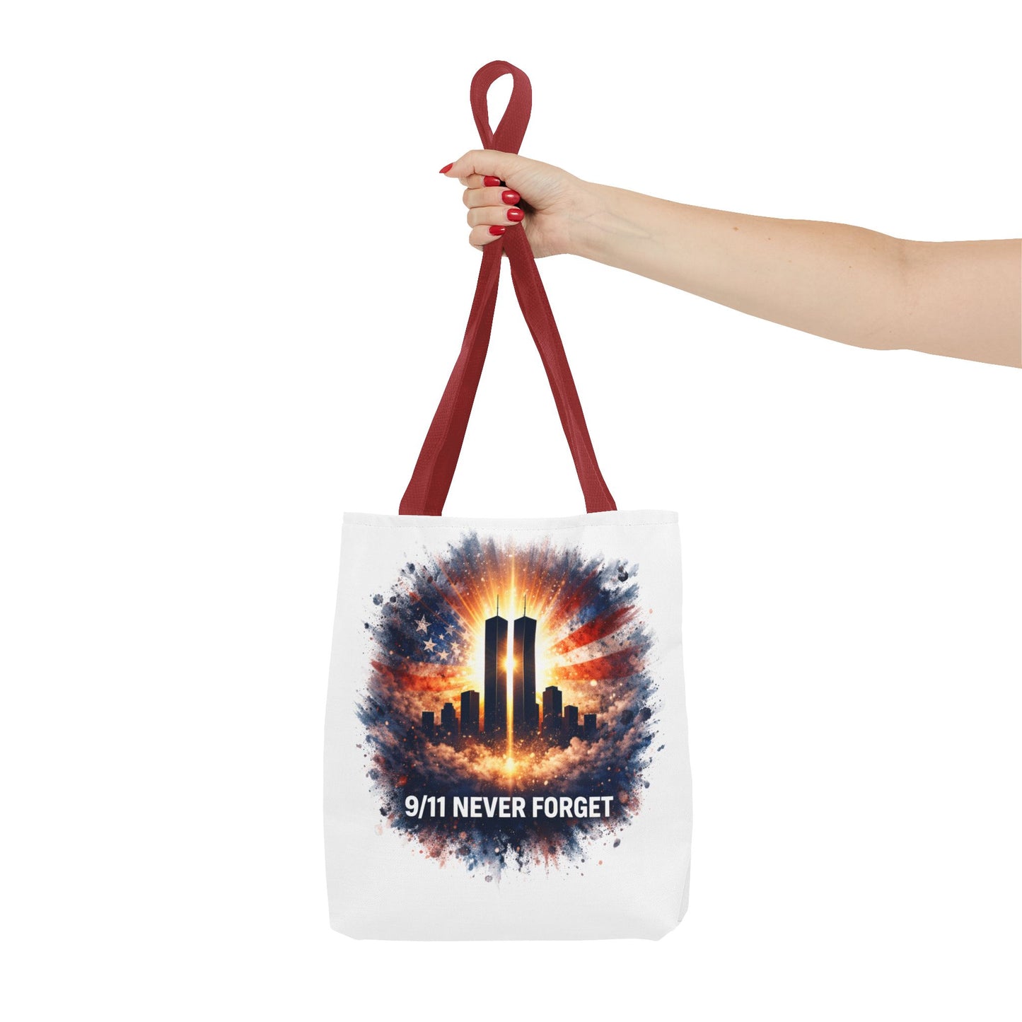 9/11 Never Forget Memorial Tote Bag — Twin Towers Tribute Tote