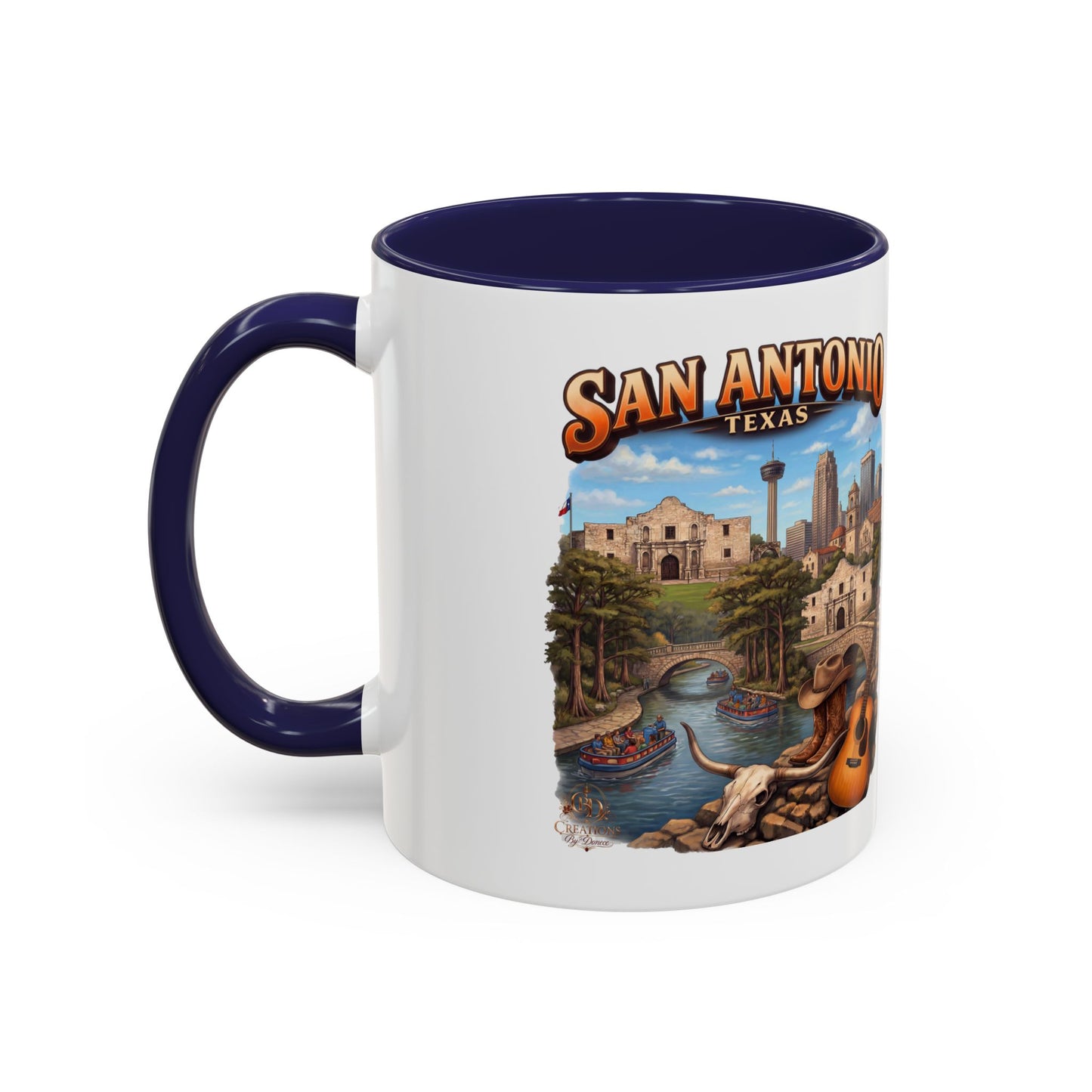 San Antonio Souvenir Coffee Mug – Texas Riverwalk Scenic Accent Mug (11/15oz)
