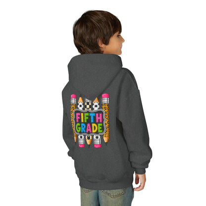 Fifth Grade Kids Hoodie — Colorful Pencil Back‑to‑School Sweatshirt for Students