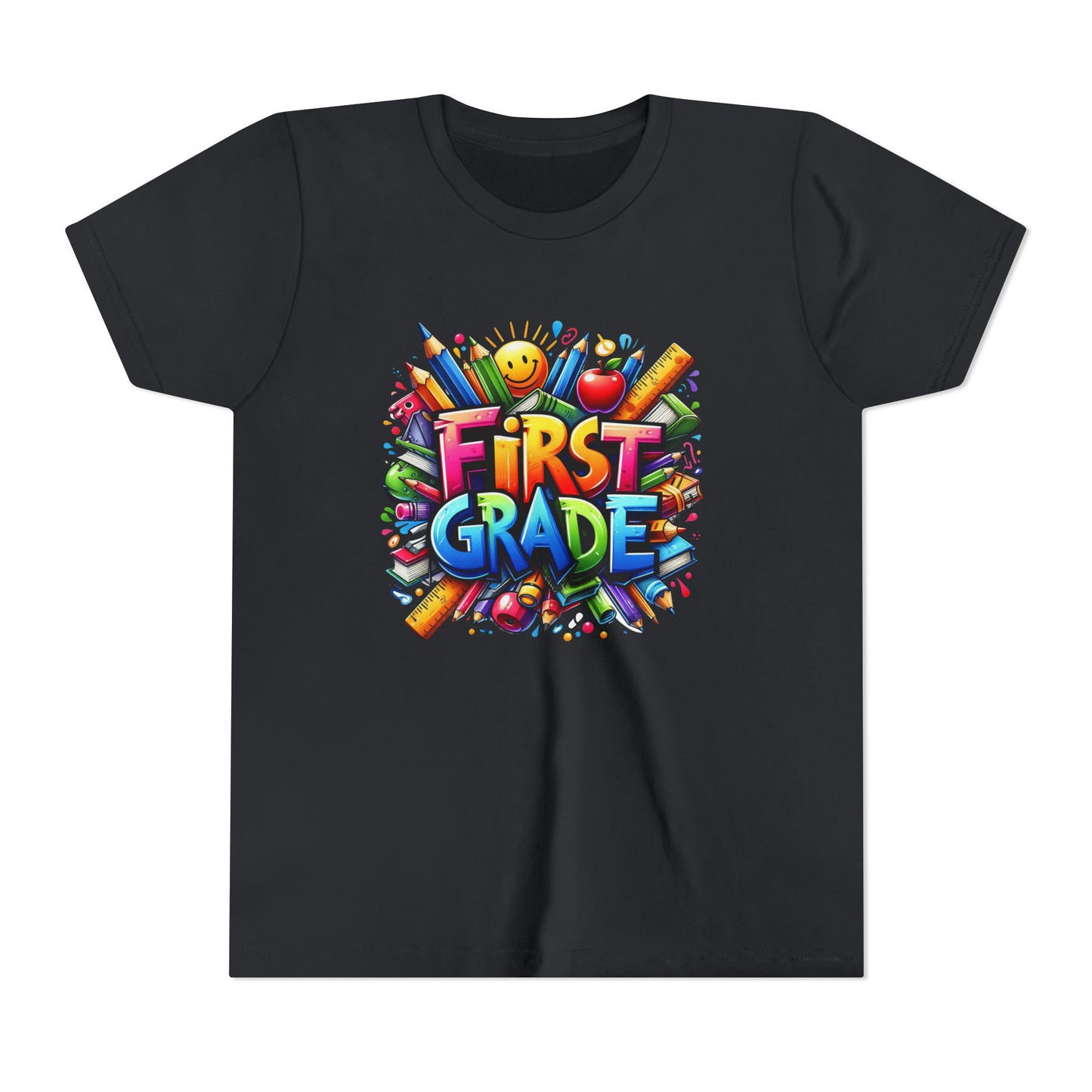 First Grade Kids Tee — Colorful Back-to-School Shirt for Boys & Girls