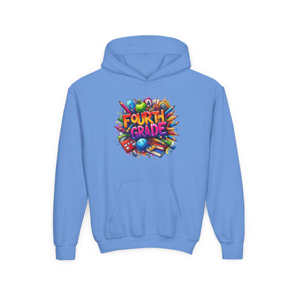 Fourth Grade Youth Hoodie — Colorful Back-to-School Kids Sweatshirt