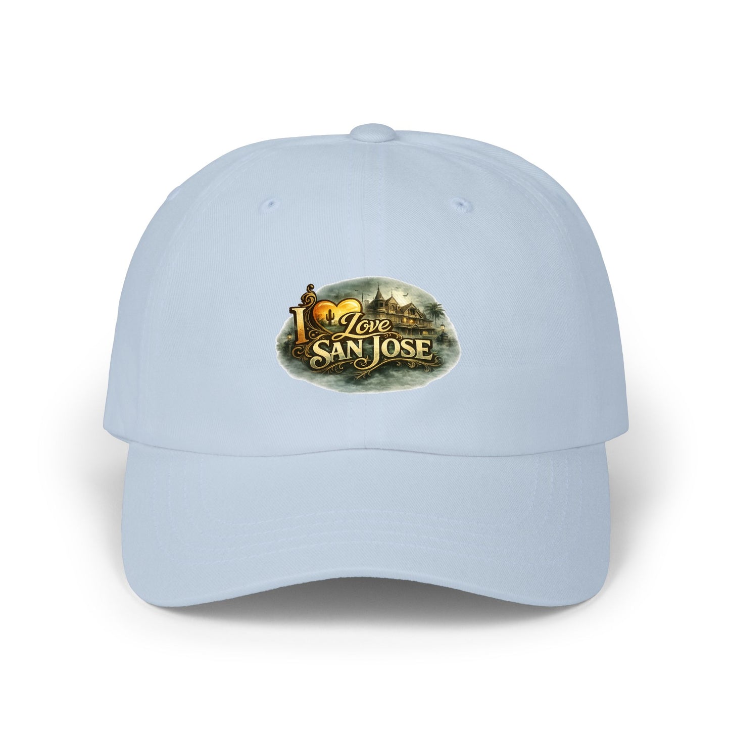 I Love San Jose Dad Cap — Vintage Cityscape Embroidered Baseball Hat