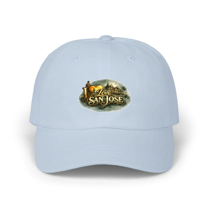 I Love San Jose Dad Cap — Vintage Cityscape Embroidered Baseball Hat