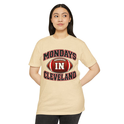 Mondays in Cleveland Football T-Shirt