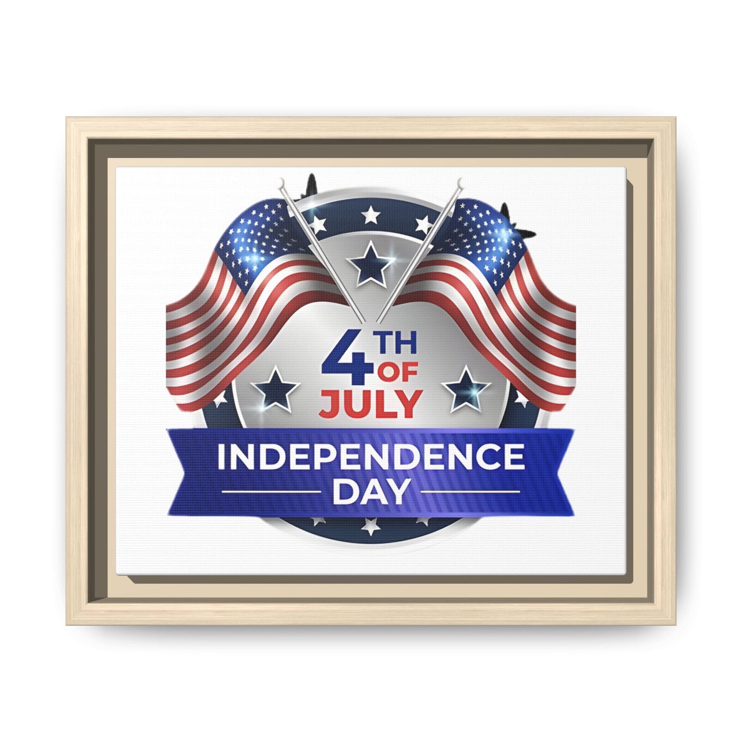 4th of July Independence Day Framed Matte Canvas