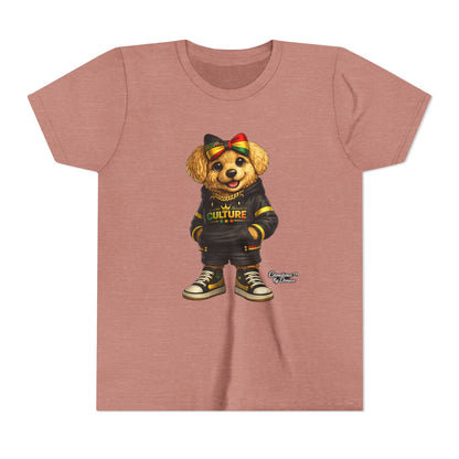 Youth Tee — Cute Rasta Bear "Culture" Graphic Kids T-Shirt