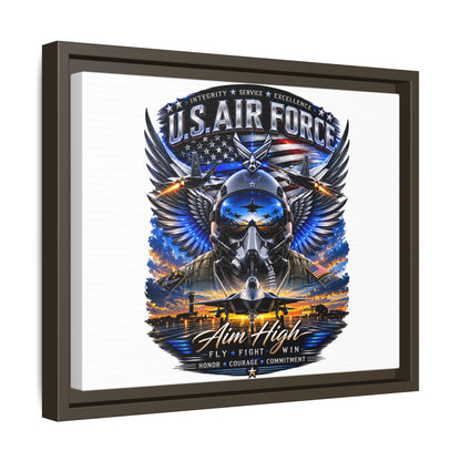 U.S. Air Force 'Aim High' Framed Canvas Print