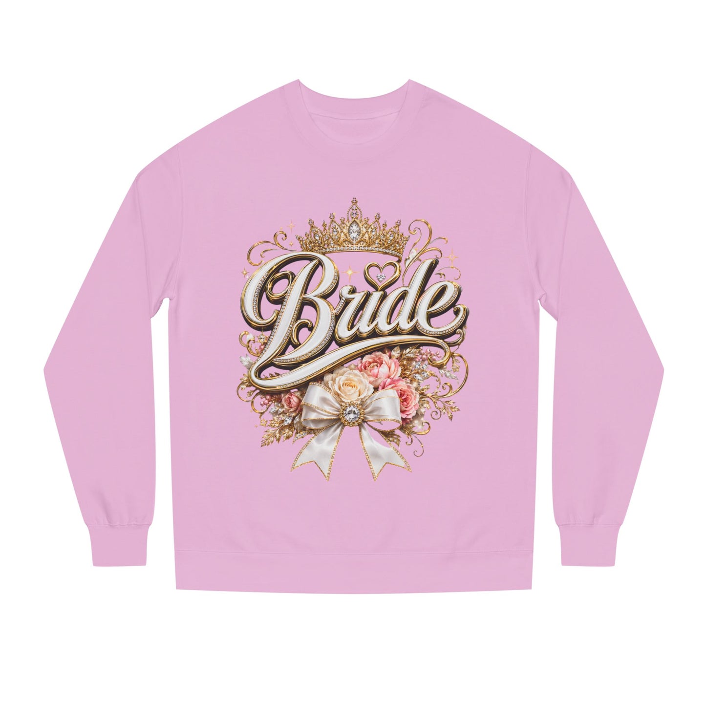 Bride Sweatshirt — Floral Crown Bridal Crewneck for Bachelorette & Wedding