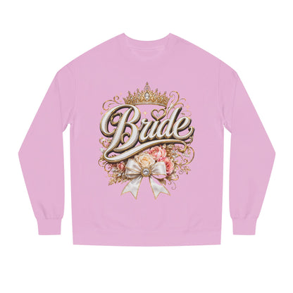 Bride Sweatshirt — Floral Crown Bridal Crewneck for Bachelorette & Wedding
