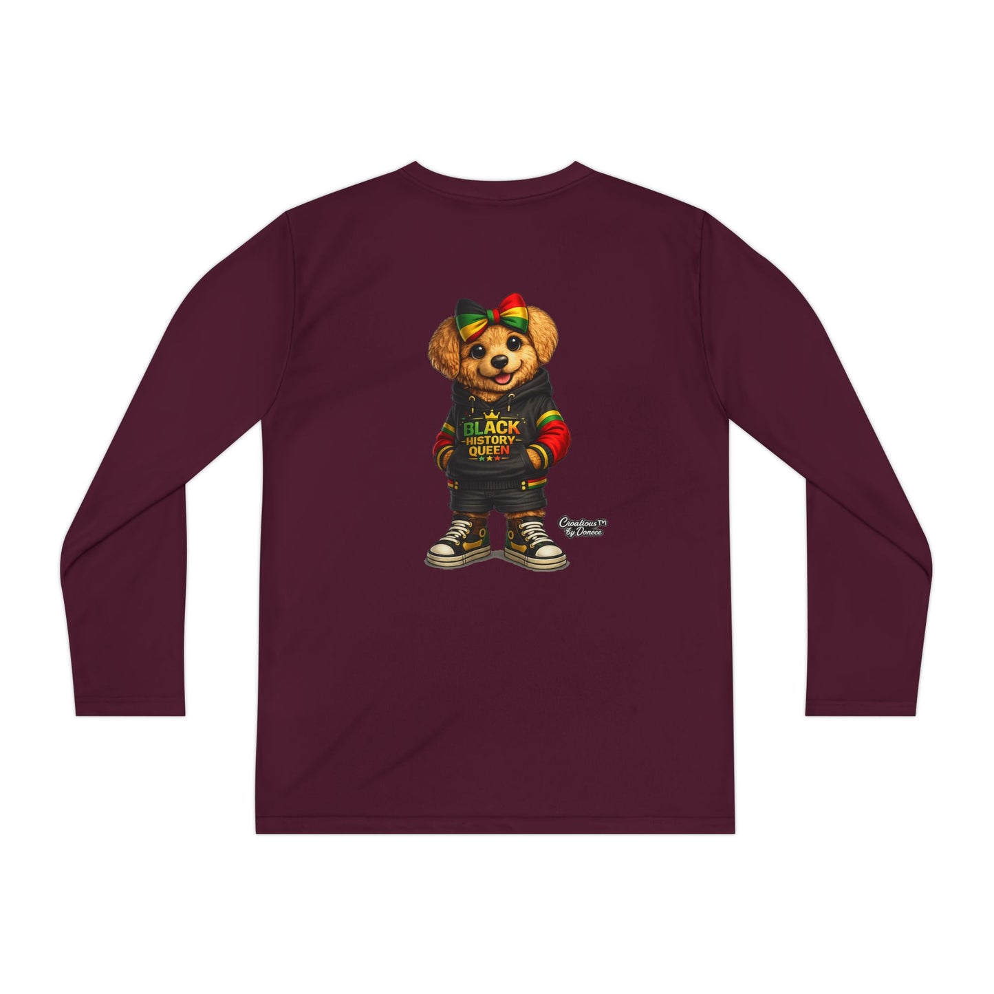 Youth Long Sleeve Tee — Rasta Bear 'Black History' Graphic