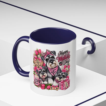 Mother's Day Schnauzer Coffee Mug — Happy Mother’s Day Dog Mom Accent Mug