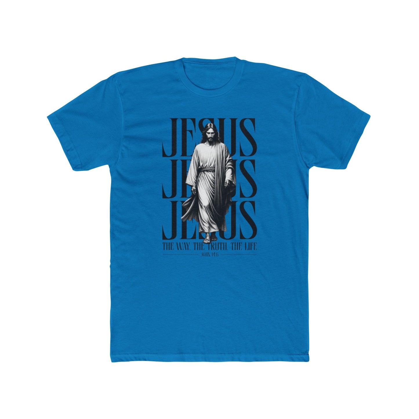 Jesus Typography Graphic Tee — "The Way The Truth The Life" Christian T‑Shirt