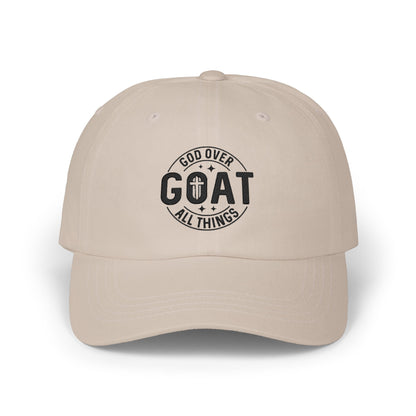 God Over All Things GOAT Dad Cap — Christian Baseball Hat