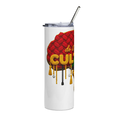 20oz Stainless Tumbler — 'Do It For The Culture' Rasta Knit Design